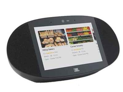 JBL LINK VIEW - Haut-parleur à commande vocale avec écran intelligent de 8" et l'Assistant Google - noir