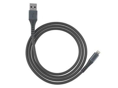 Ventev Charge & Sync  3m (10’) Alloy Lightning-to-USB Cable - Steel Grey