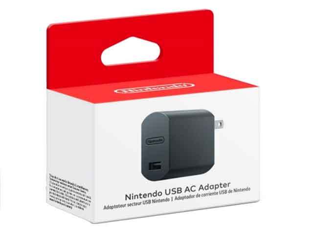 Adaptateur USB CA pour Nintendo - noir