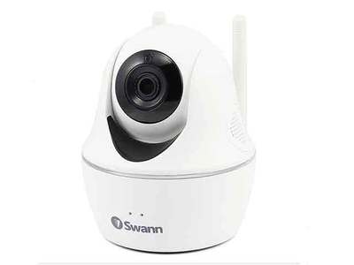 Caméra de sécurité panoramique et inclinable Wi-Fi sans fil HD 1080p avec audio de Swann - Blanc