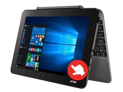 Scratch & Dent - ASUS Transformer T101HA-RH02 CB 10.1” 2-in-1 Touchscreen Laptop with Intel® X8350, 64GB eMMC, 2GB RAM & Windows 10 - Grey