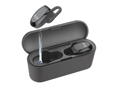 iLuv True Wireless Bluetooth® In-Ear Fitness Earbuds with Charging Case - Black