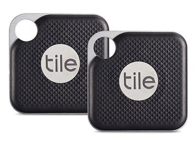 Tile Pro 2 Pack with Replaceable Battery - Black