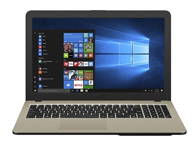 Refurbished - ASUS Vivobook X540UA-TS31-CB 15.6” Laptop with Intel® i3-7020U, 256GB SSD, 8GB RAM & Windows 10 - Chocolate Black & Gold