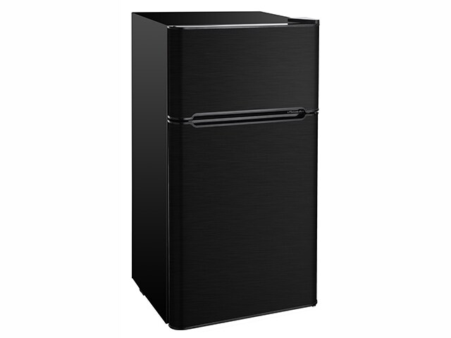 Réfrigérateur à 2 portes RCA de 4,5 pieds cube en acier inoxydable noir