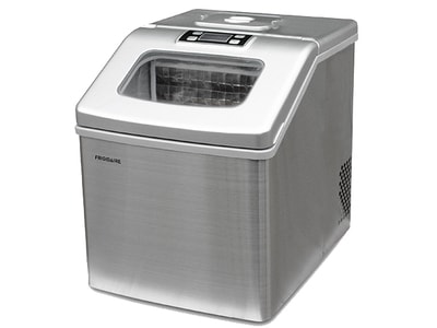 Frigidaire 40lbs Compact Clear Square Ice Maker with Window - Stainless Steel