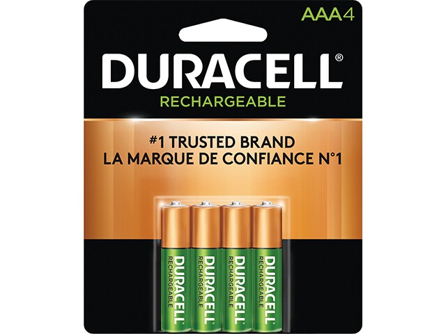 Duracell Rechargeable Ni-MH AAA Batteries - 4-Pack