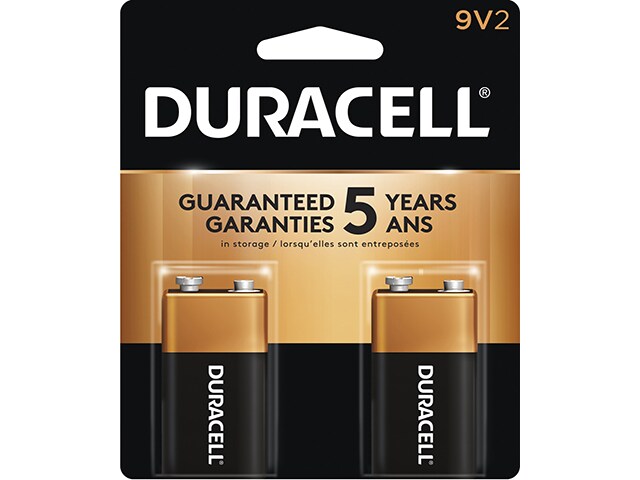Duracell Coppertop 9V Alkaline Batteries - 2 Pack
