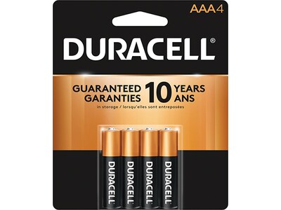 Pile alcaline Coppertop AAA de 1,5 V de Duracell - emballage de 4