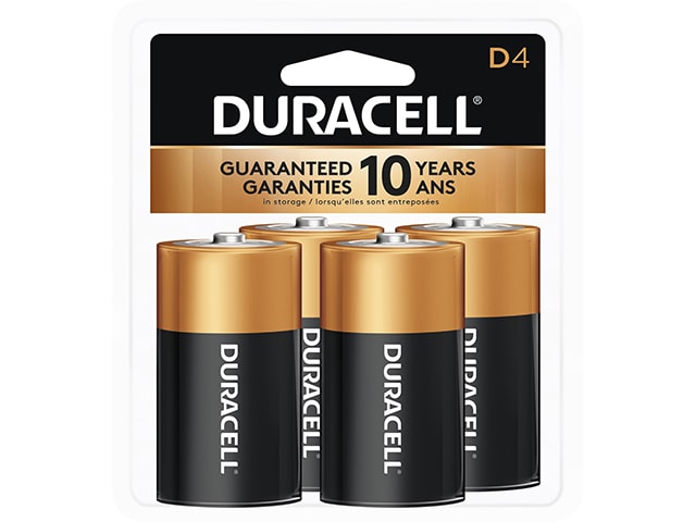 Duracell 1.5V D Coppertop Alkaline Battery - 4-Pack