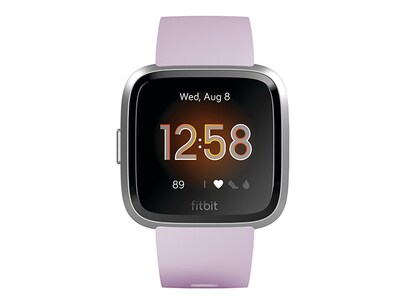 Fitbit® Versa™ Lite Edition Smartwatch - Silver Aluminum Case, Lilac