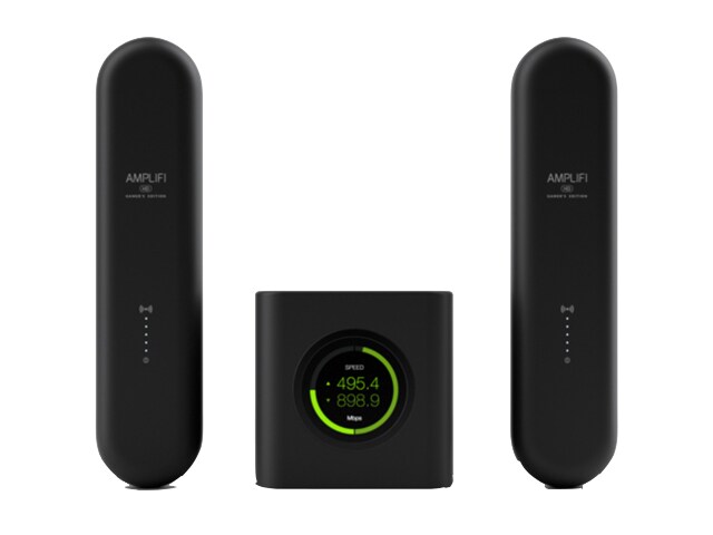 Système de réseau Wi-Fi maison HD avec routeur et deux points de maille de Ubiquiti AmpliFi, édition pour amateurs de jeux vidéo
