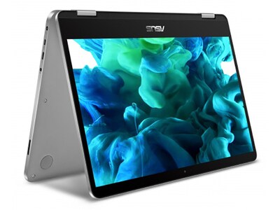 Refurbished - ASUS VivoBook Flip 14 J401MA-YS02 14” Touchscreen Laptop with Intel® N4000, 64GB eMMC, 4GB RAM & Windows 10 Home in S mode - Light Grey