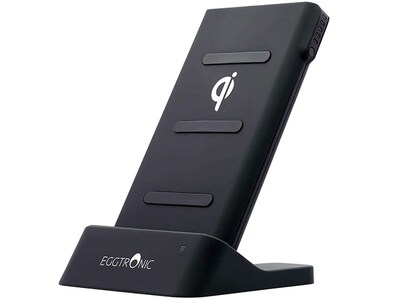 Eggtronic 10,000mAh 4-in-1 10W Wireless Charging Power Stand - Black