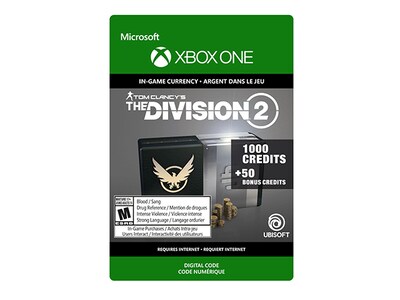 Tom Clancy's The Division 2: 1050 Premium Credits Pack (Code Electronique) pour Xbox One