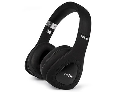 Veho ZB-6 On-Ear Wireless Bluetooth® Headphones - Smart Assistant Compatible - Black