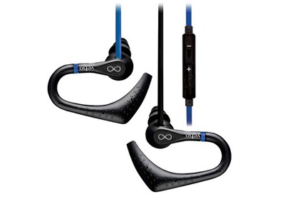 Écouteurs-boutons sport résistants à l’eau avec contour d’oreille ZS-3 - bleu et noir