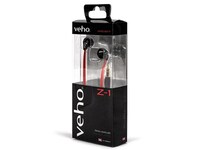 Écouteurs-boutons stéréo à suppression du bruit Z-1 de Veho - Rouge