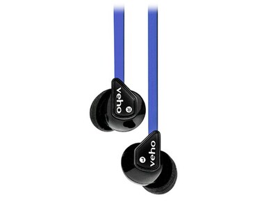 Veho Z-1 Stereo In-Ear Noise Isolating Wired Earbuds - Blue