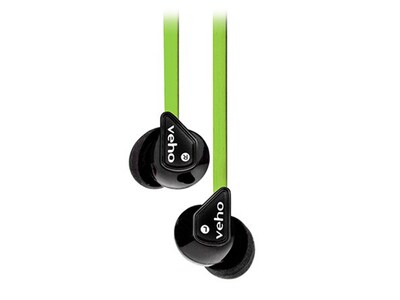 Veho Z-1 Stereo In-Ear Noise Isolating Wired Earbuds - Green