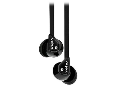 Veho Z-1 Stereo In-Ear Noise Isolating Wired Earbuds - Black