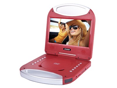 Sylvania 10" Portable DVD Player with Integrated Handle – Red