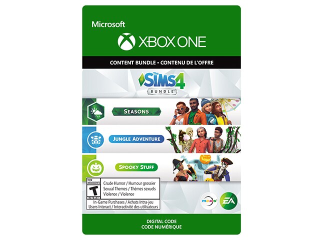 The Sims 4 Bundle - Seasons, Jungle Adventure, Spooky Stuff - (Code Electronique) pour Xbox One