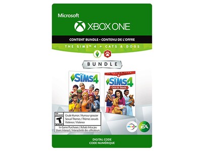 The Sims 4 Plus Cats and Dogs Bundle (Code Electronique) pour Xbox One