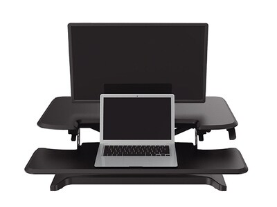 TygerClaw TYDS13016 Sit-Stand Desktop Ergonomic Workstation - Black