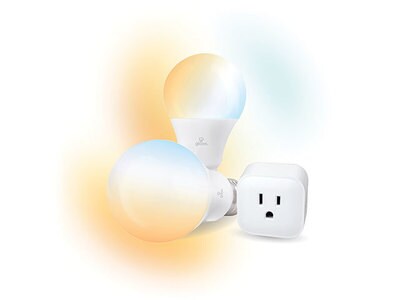 Globe Wi-Fi Smart Adjustable CCT LED Bulbs + Smart Plug Combo - works with Amazon Alexa and Google Assistant