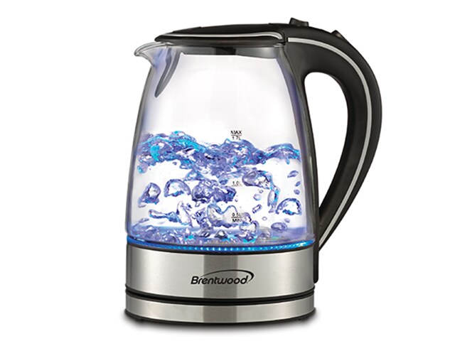Brentwood KT-1900 1.7L Cordless Glass Electric Kettle - Black