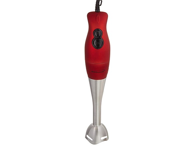 Brentwood HB33R 2-Speed Hand Blender with Soft Grip Handle - Red
