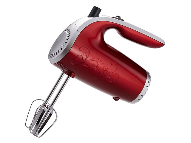 Brentwood HM48R 5-Speed Electric Hand Mixer Lightweight - Red