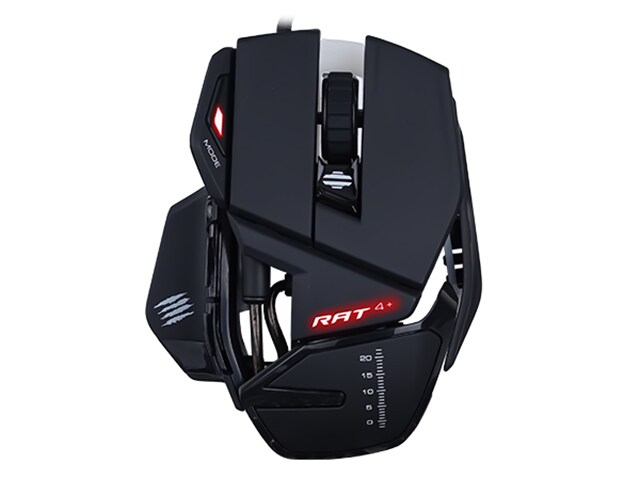 Mad Catz R.A.T. 4+ Wired Optical Gaming Mouse - Black