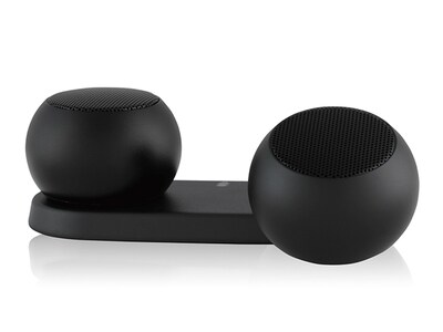 Haut-parleurs Bluetooth® portatifs My Heavy Metal - noir - ensemble de 2