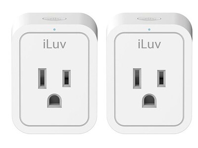 iLuv Smart WiFi Mini Plug Compatible with Alexa and Google Assistant - 2 Pack