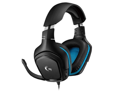 Logitech G432 Wired Over-Ear Gaming Headset with 7.1 Surround Sound - Black & Blue