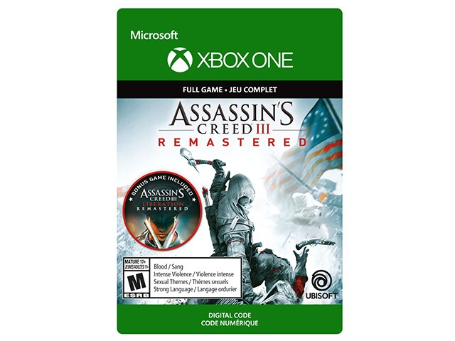 Assassin's Creed III: Remastered (Code Electronique) pour Xbox One
