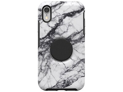 Étui pour iPhone XR Symmetry Otter+Pop d’Otterbox - marble blanc