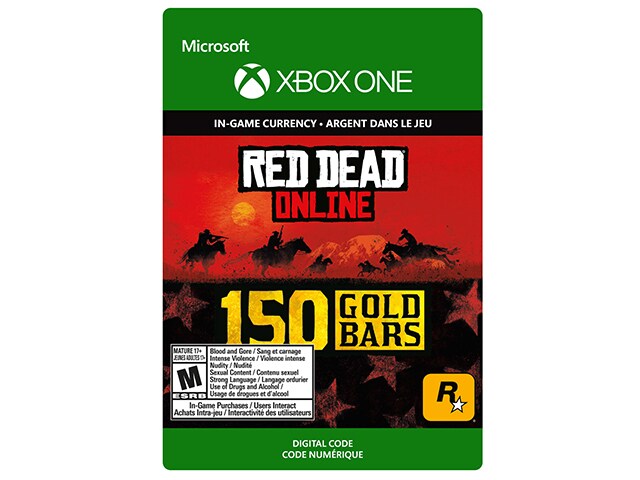 Red Dead Redemption 2: 150 Gold Bars (Code Electronique) pour Xbox One