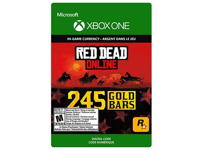 Red Dead Redemption 2: 245 Gold Bars (Code Electronique) pour Xbox One