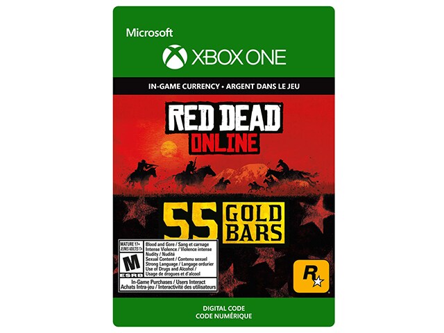 Red Dead Redemption 2: 55 Gold Bars (Code Electronique) pour Xbox One