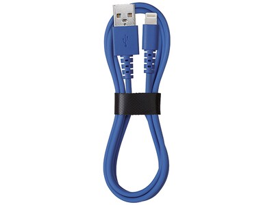 Câble de recharge et de synchronisation Lightning vers USB de 1,2 m (4 pi) de VITAL - bleu