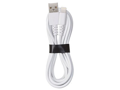 Câble de recharge et de synchronisation Lightning vers USB de 2,4 m (8 pi) de VITAL - Blanc