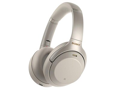 Casques d’écoute sans fil à suppression du bruit WH1000XM3 de Sony - argent