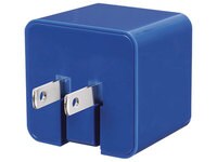 VITAL 3.4A Dual USB Wall Charger with Folding Power Prongs - Blue