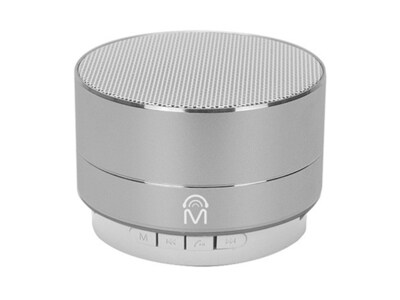 Haut-parleur Bluetooth® portable en aluminium de M Urban - argent