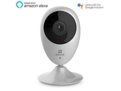 EZVIZ Mini O 720p Wi-Fi Indoor CloudCam with Google Assistant and Amazon Alexa Compatibility
