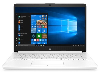 HP 14-dk0030ca 14” Laptop with AMD A4-9125, 64GB eMMC, 4GB RAM, AMD Radeon R3 & Windows 10 in S mode - White - Office 365 Personal Pre-Installed