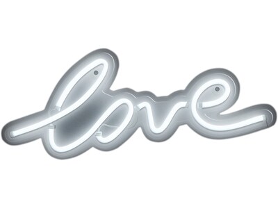 Love 19" Neon Sign - White